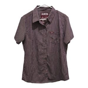 DIXXON Benny Triple Stripe Women’s Large S/S Button Up Party Shirt